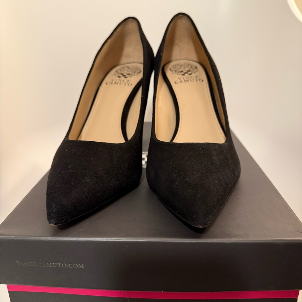 Vince Camuto Black Suede Heels